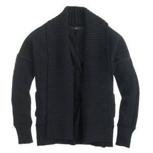 J.Crew Chunky Open knit cardigan (black)